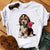 T-Shirt Beagle Rose