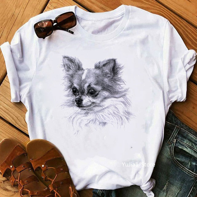 T-Shirt ChiuahuaBlack & White