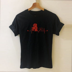 T-Shirt Herzschlag Pudel