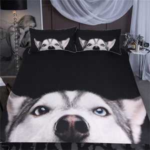 Kuschelige Husky Bettwäsche dunkel